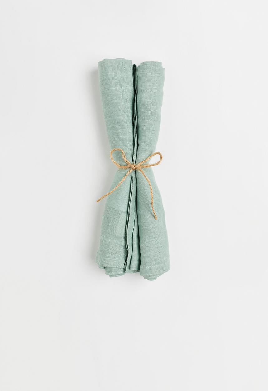 H&M - 2-pack linen napkins - turquoise