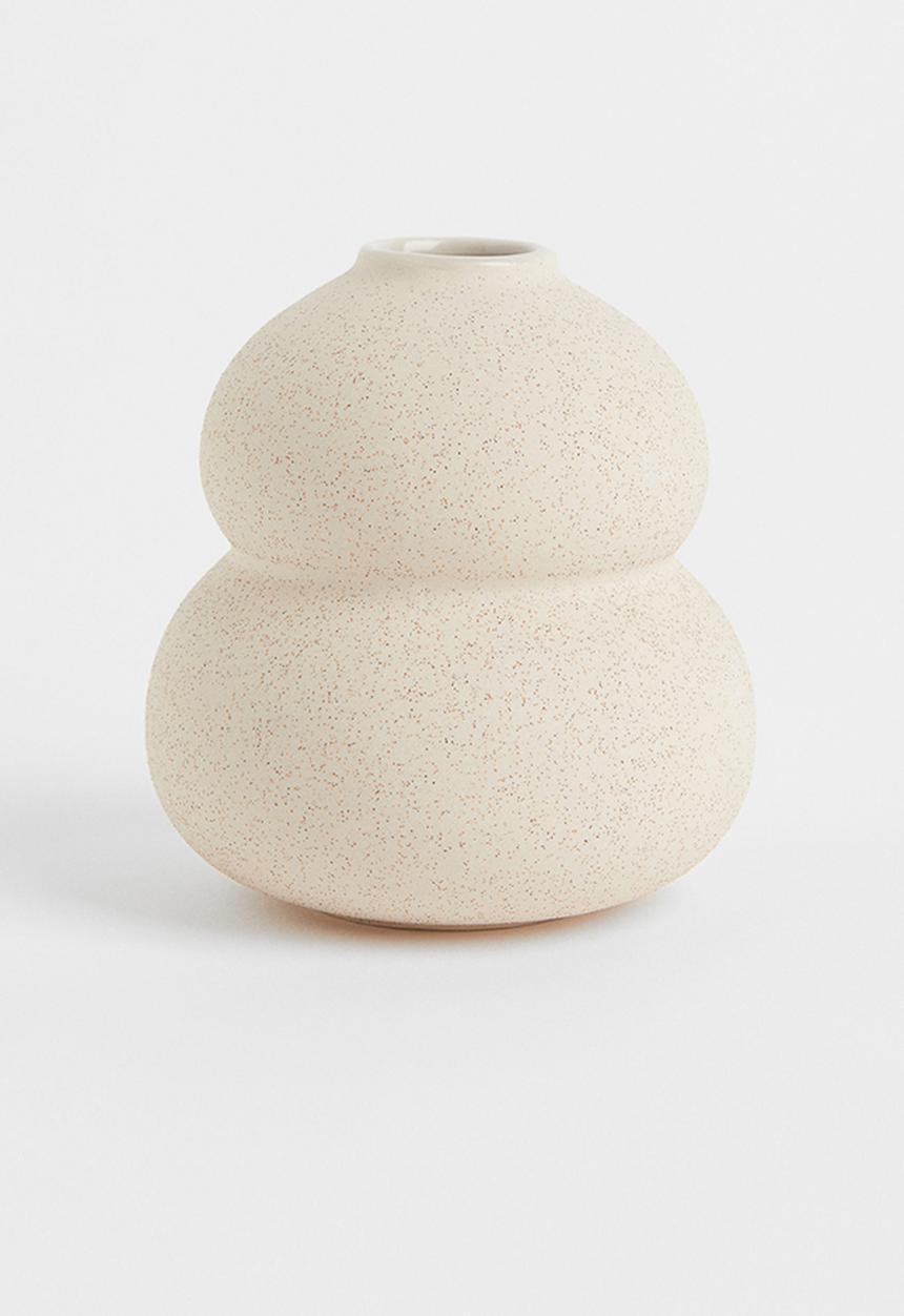 H&M - Small stoneware vase - beige/brown