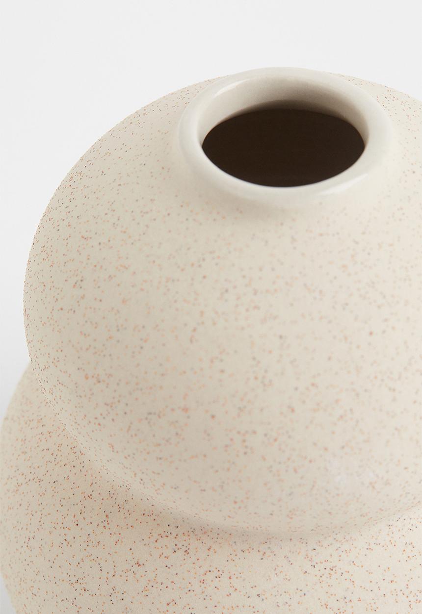 H&M - Small stoneware vase - beige/brown