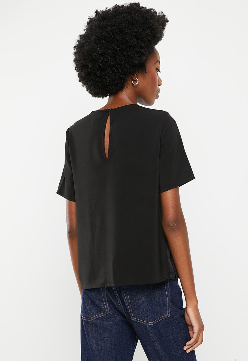 Vero Moda - Kira short sleeve top - black