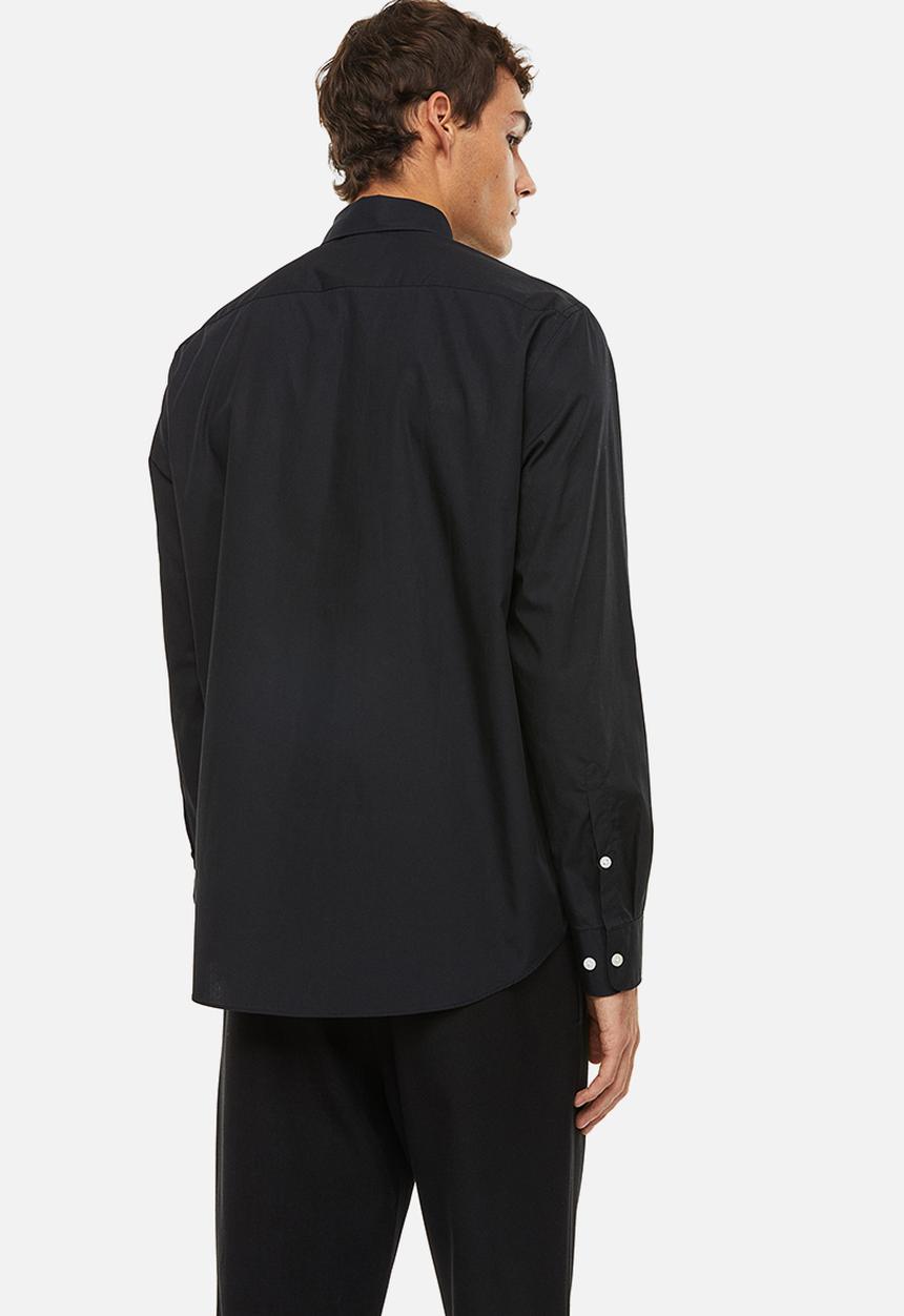 H&M - Regular fit cotton shirt - black