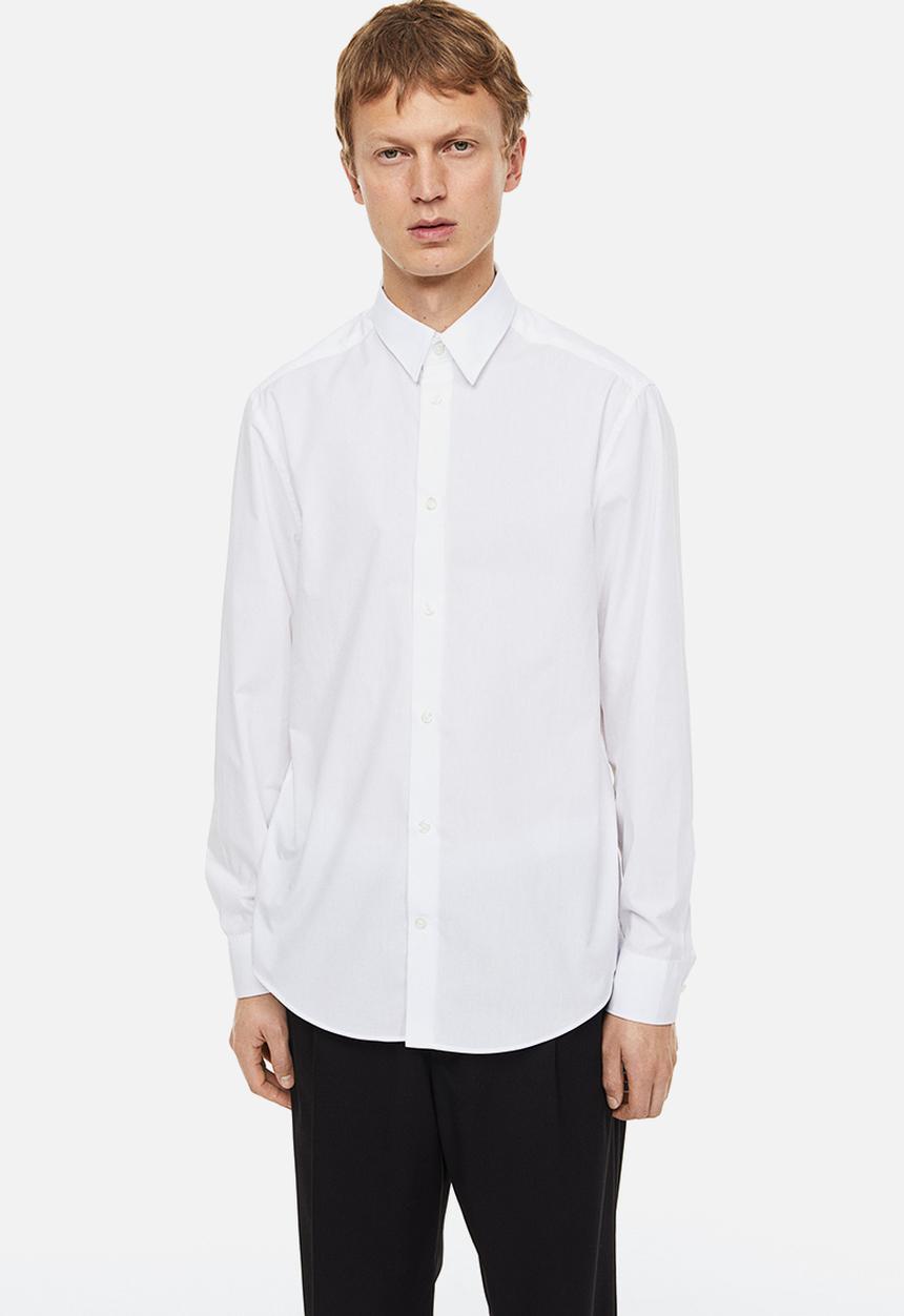 H&M - Regular fit cotton shirt - white