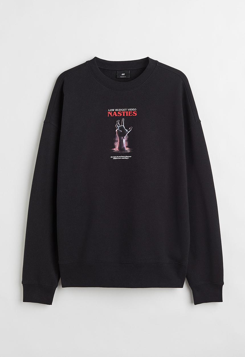 H&M - Relaxed fit sweatshirt - black/nasties
