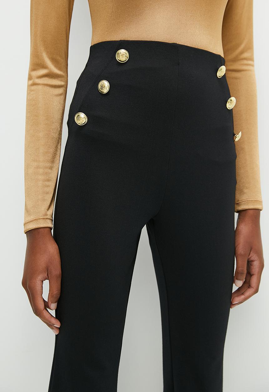 edit - Formal flare leg - black