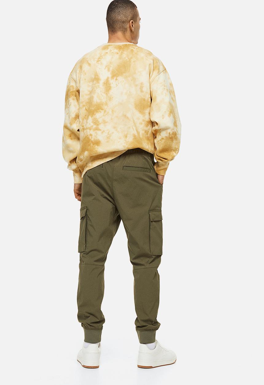 H&M - Nylon cargo joggers - khaki green