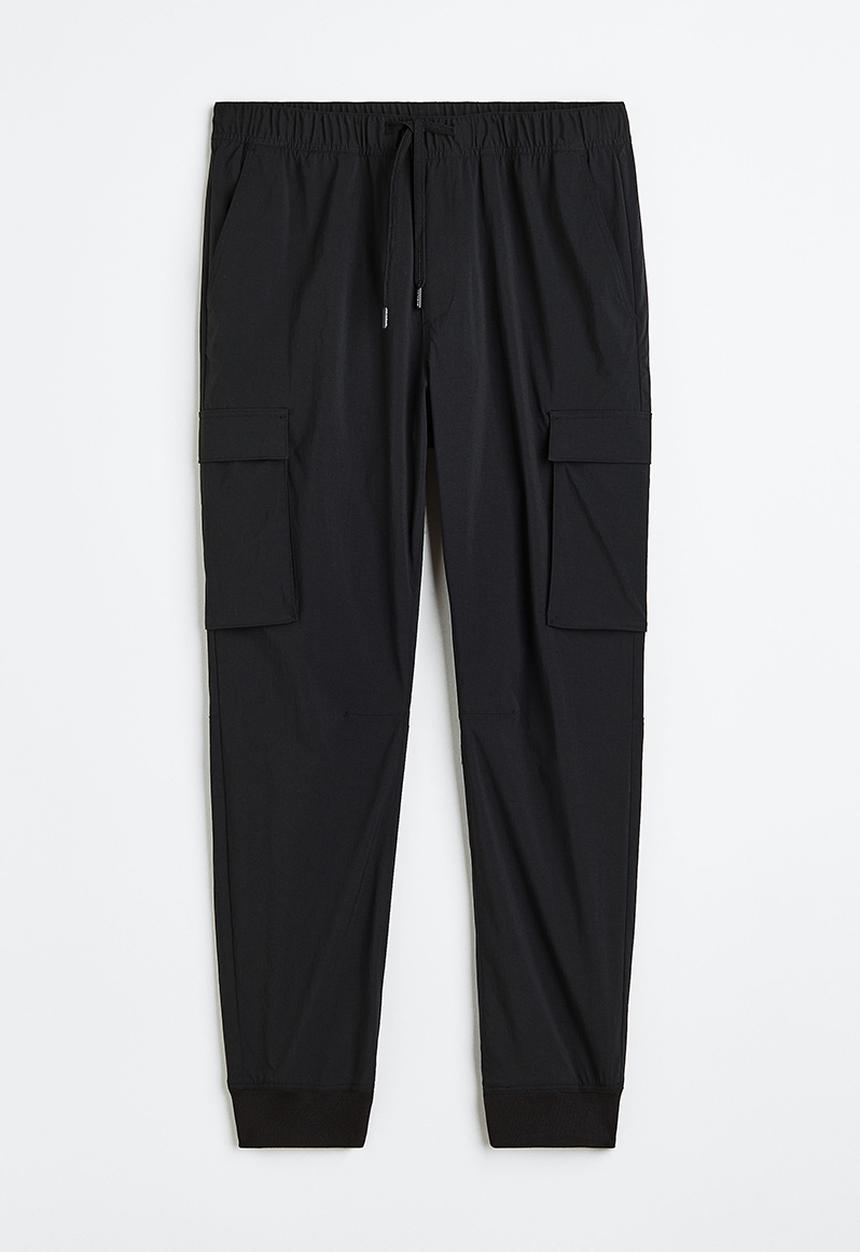 H&M - Nylon cargo joggers - black