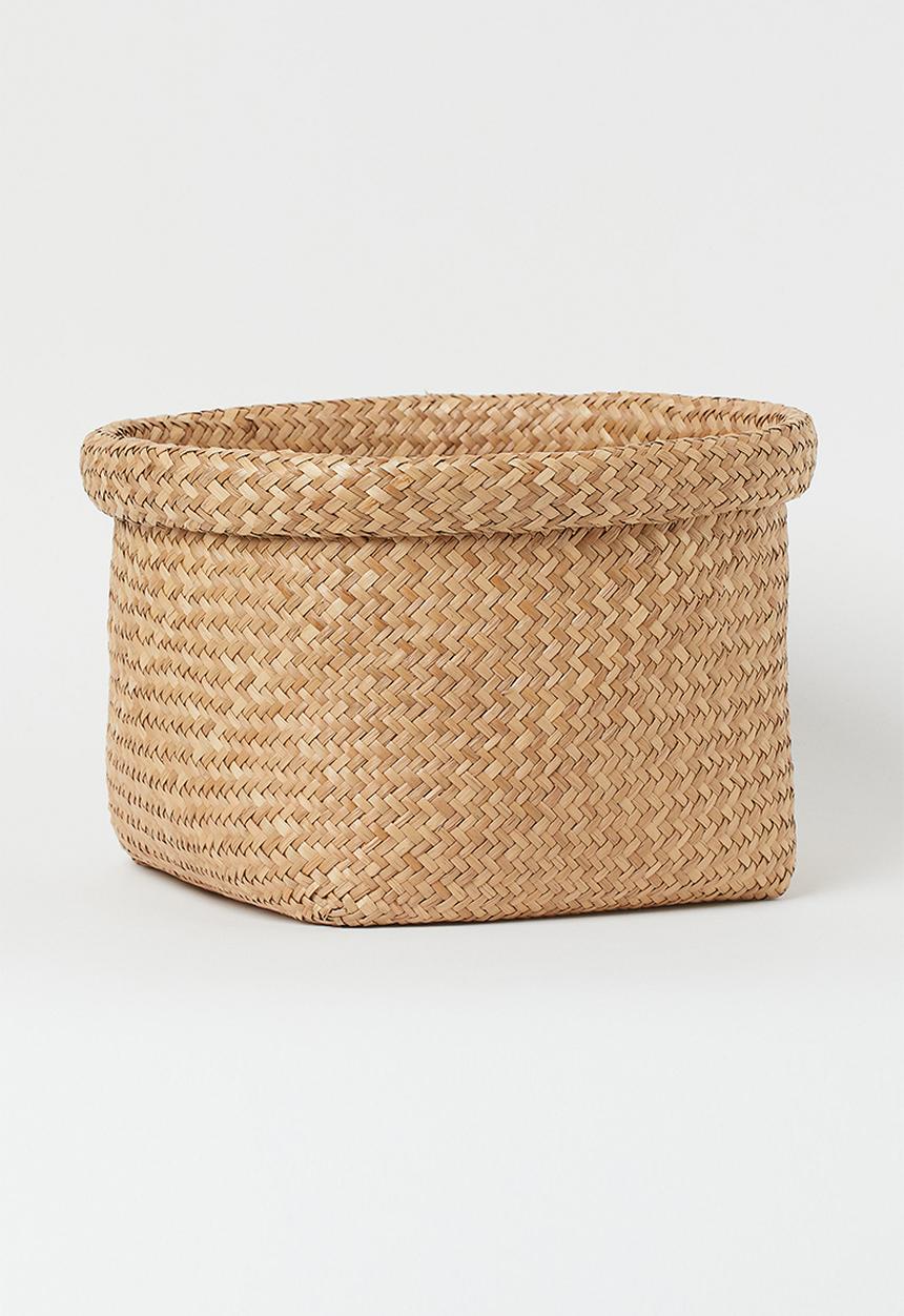 H&M - Large seagrass storage basket - beige