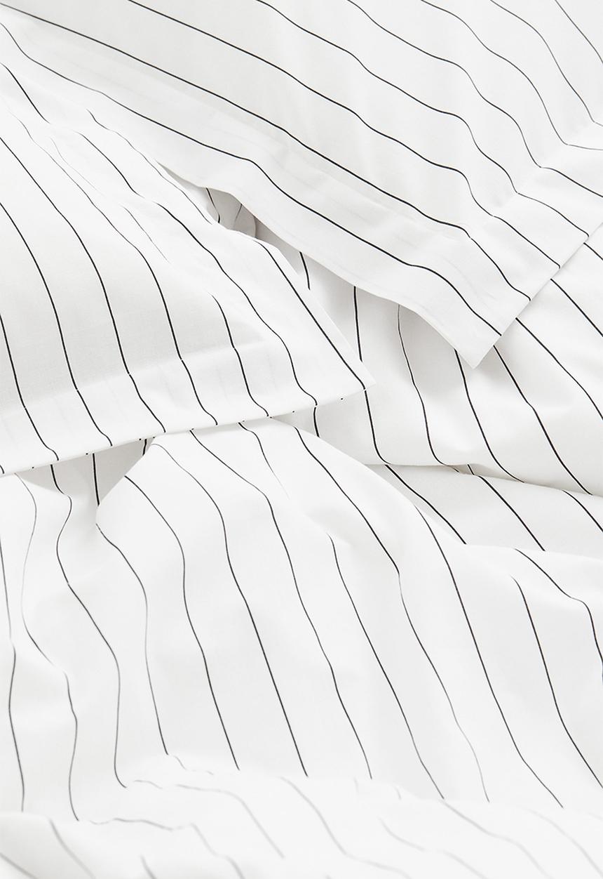 H&M - Cotton double/king duvet cover set - white