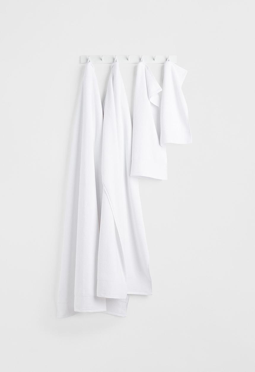 H&M - Cotton terry hand towel - white