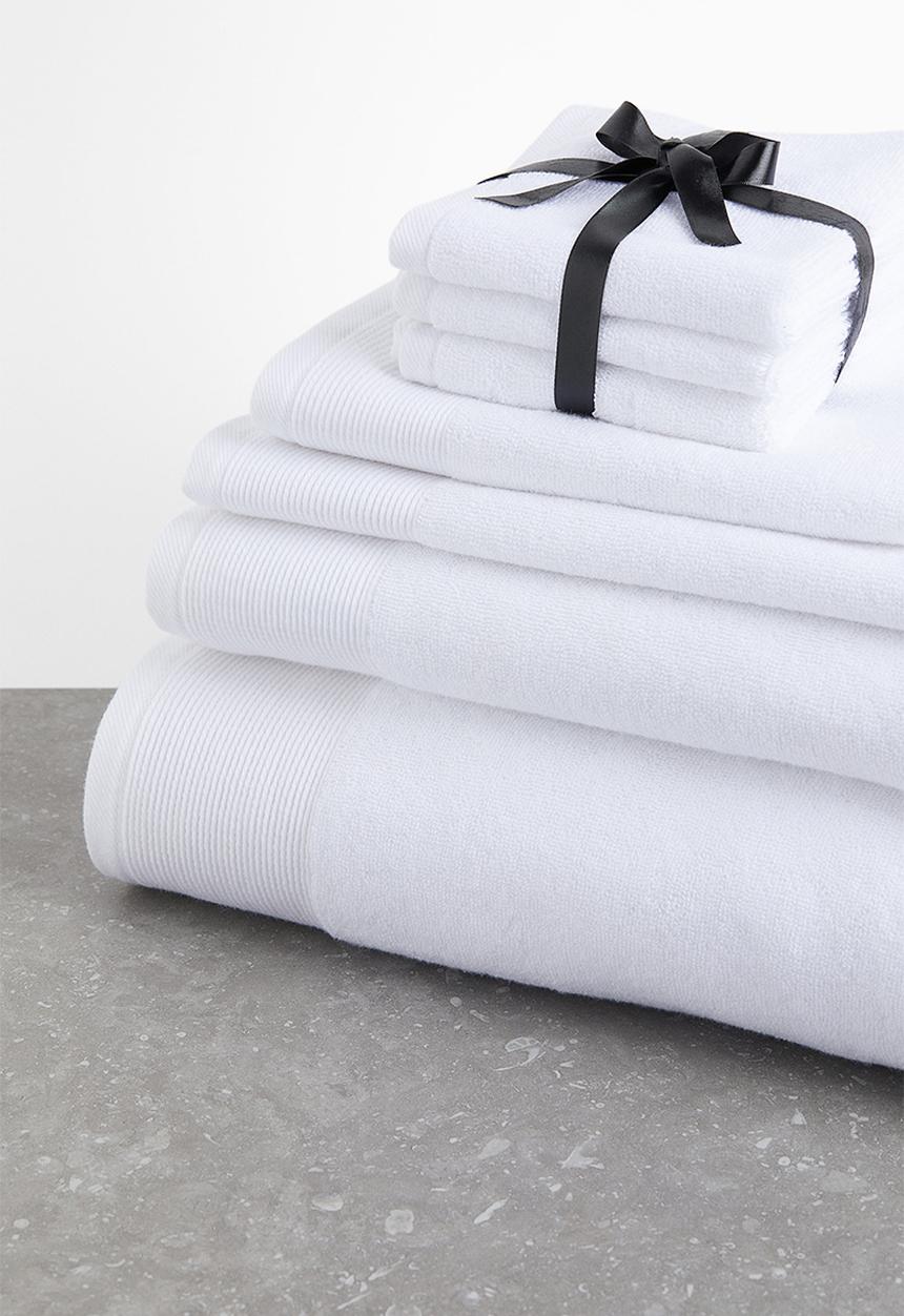 H&M - 3-pack cotton terry flannels - white