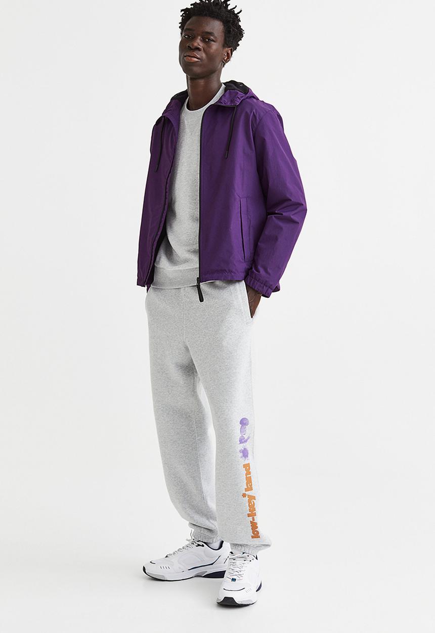 H&M - Relaxed fit sweatpants - light grey marl/low-key land
