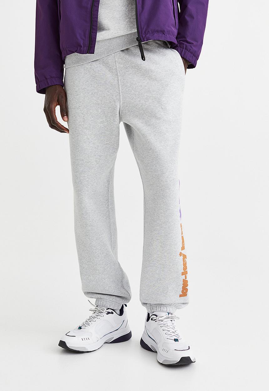 H&M - Relaxed fit sweatpants - light grey marl/low-key land