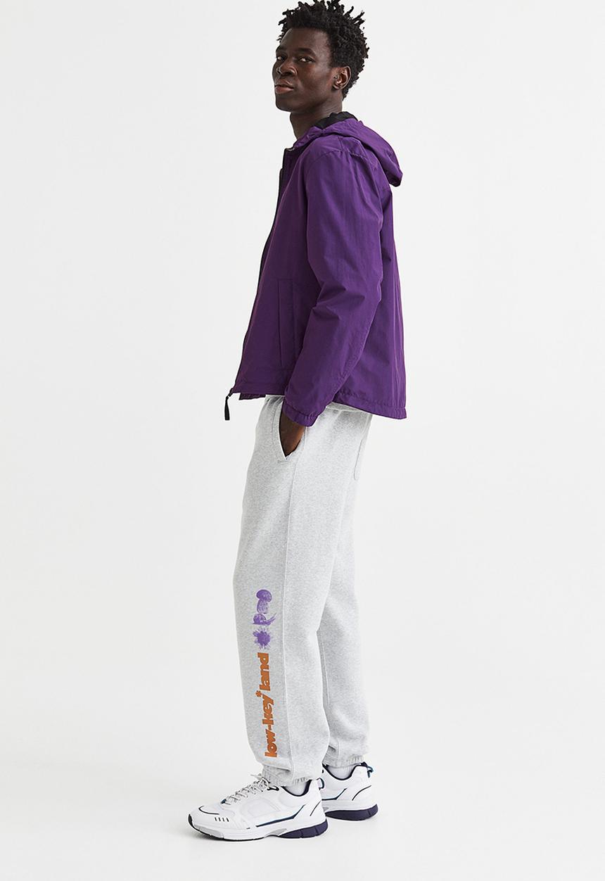 H&M - Relaxed fit sweatpants - light grey marl/low-key land