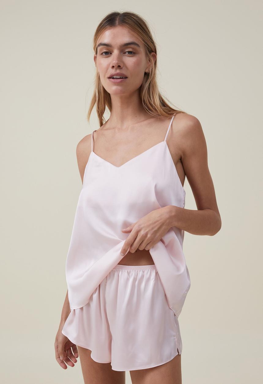 Cotton On - Body satin cami sleep set - primrose pink