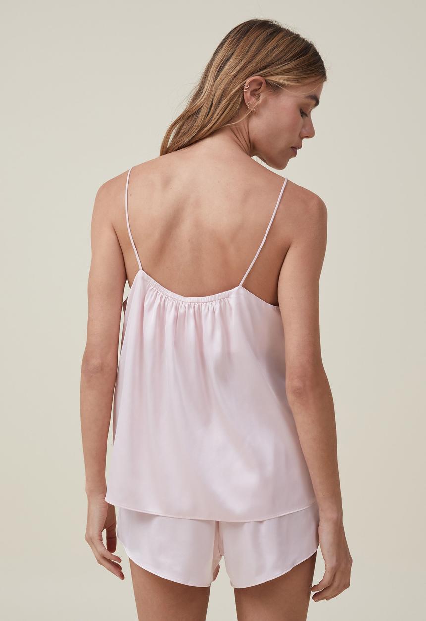Cotton On - Body satin cami sleep set - primrose pink
