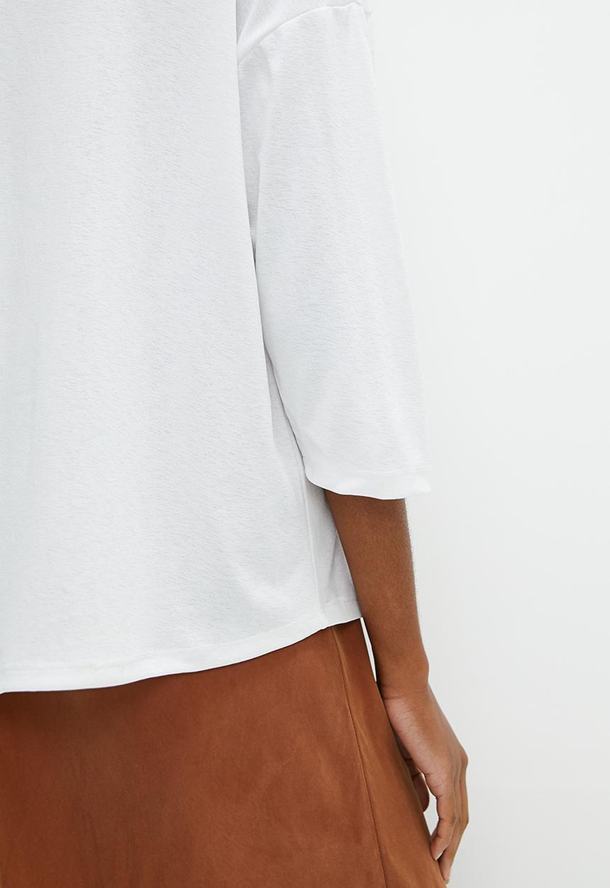 edit -  Slub crew relaxed top -  white  