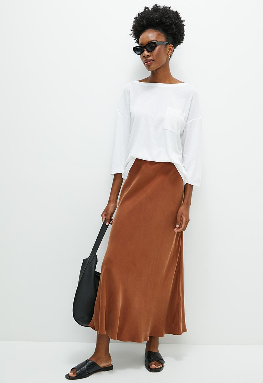 edit -  Slub crew relaxed top -  white  