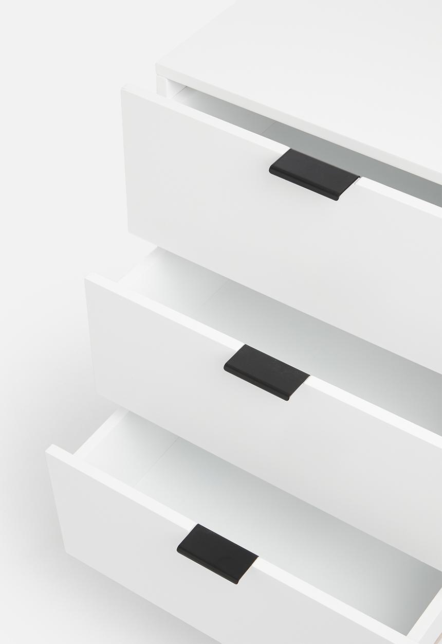 Sixth Floor - Stockholm 3 drawer storage - white