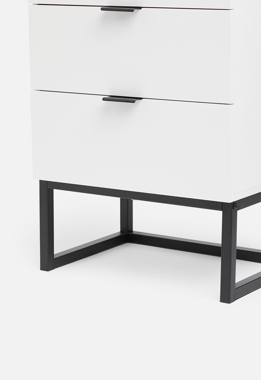 Sixth Floor - Stockholm 3 drawer storage - white