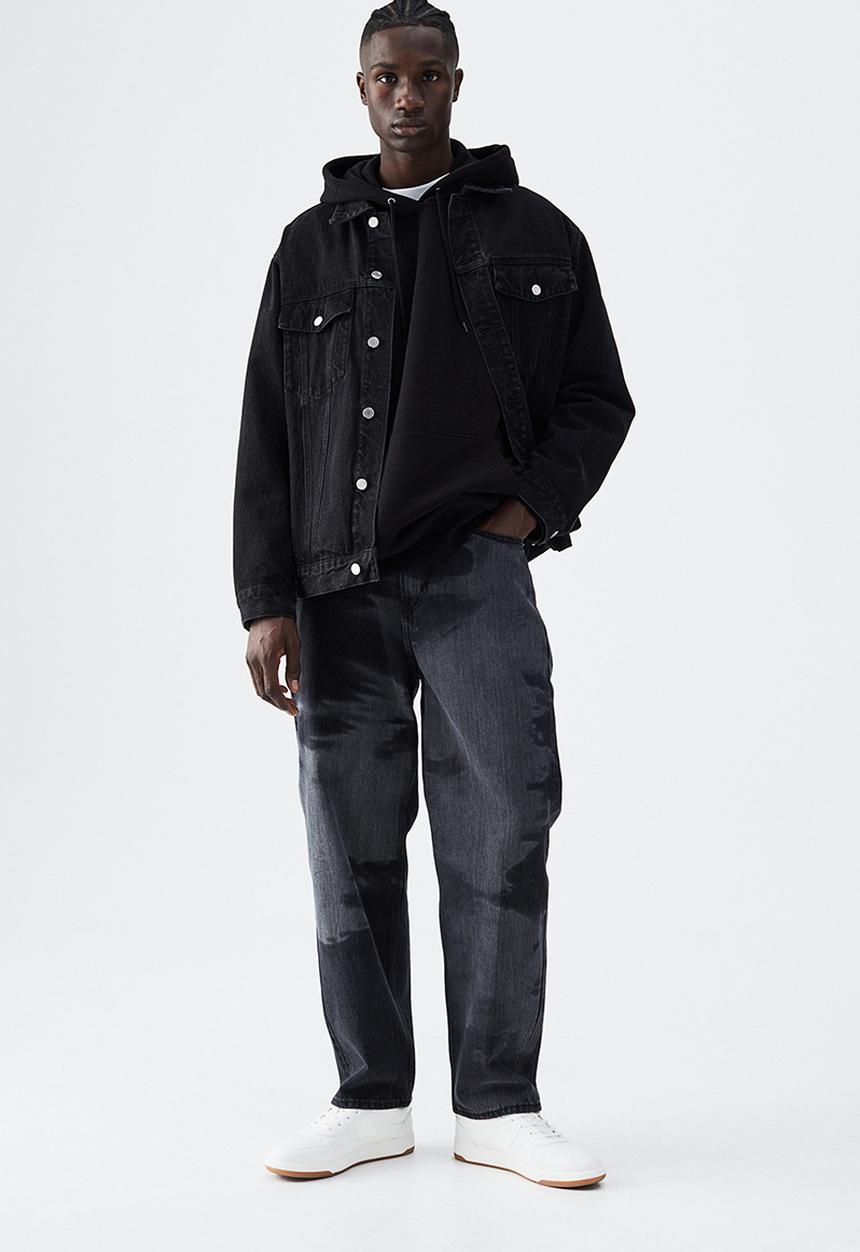 H&M - Loose jean - dark black