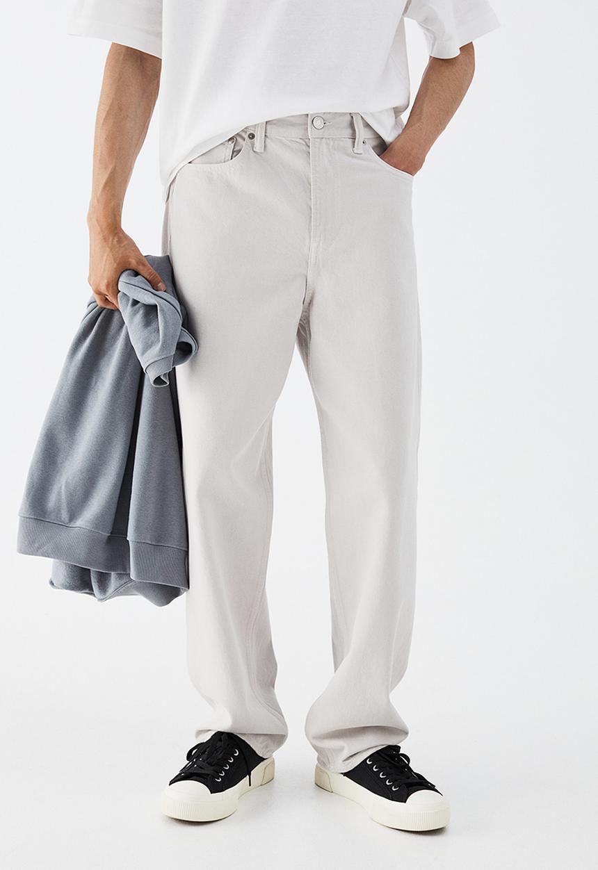 H&M - Loose jeans - light grey