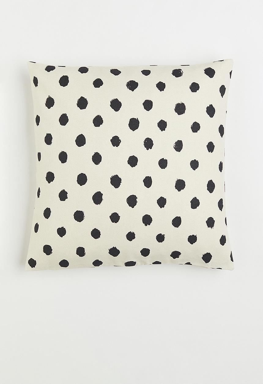 H&M - Patterned cotton cushion cover - multi/white