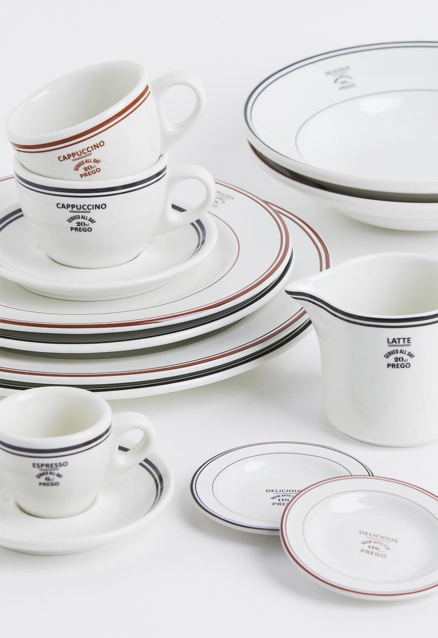 H&M - Stoneware mini plate - multi/white