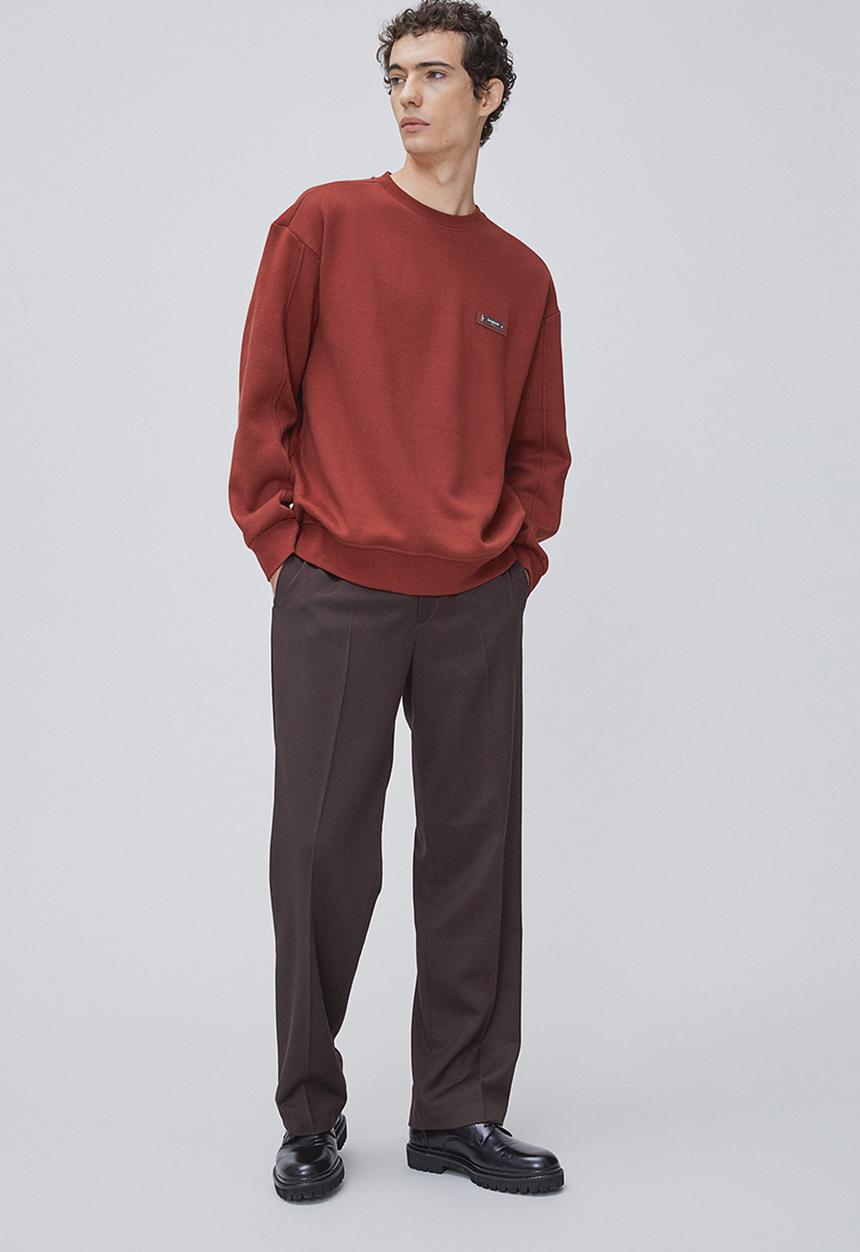 H&M - Relaxed fit appliquéd sweatshirt - red/aeuphorie