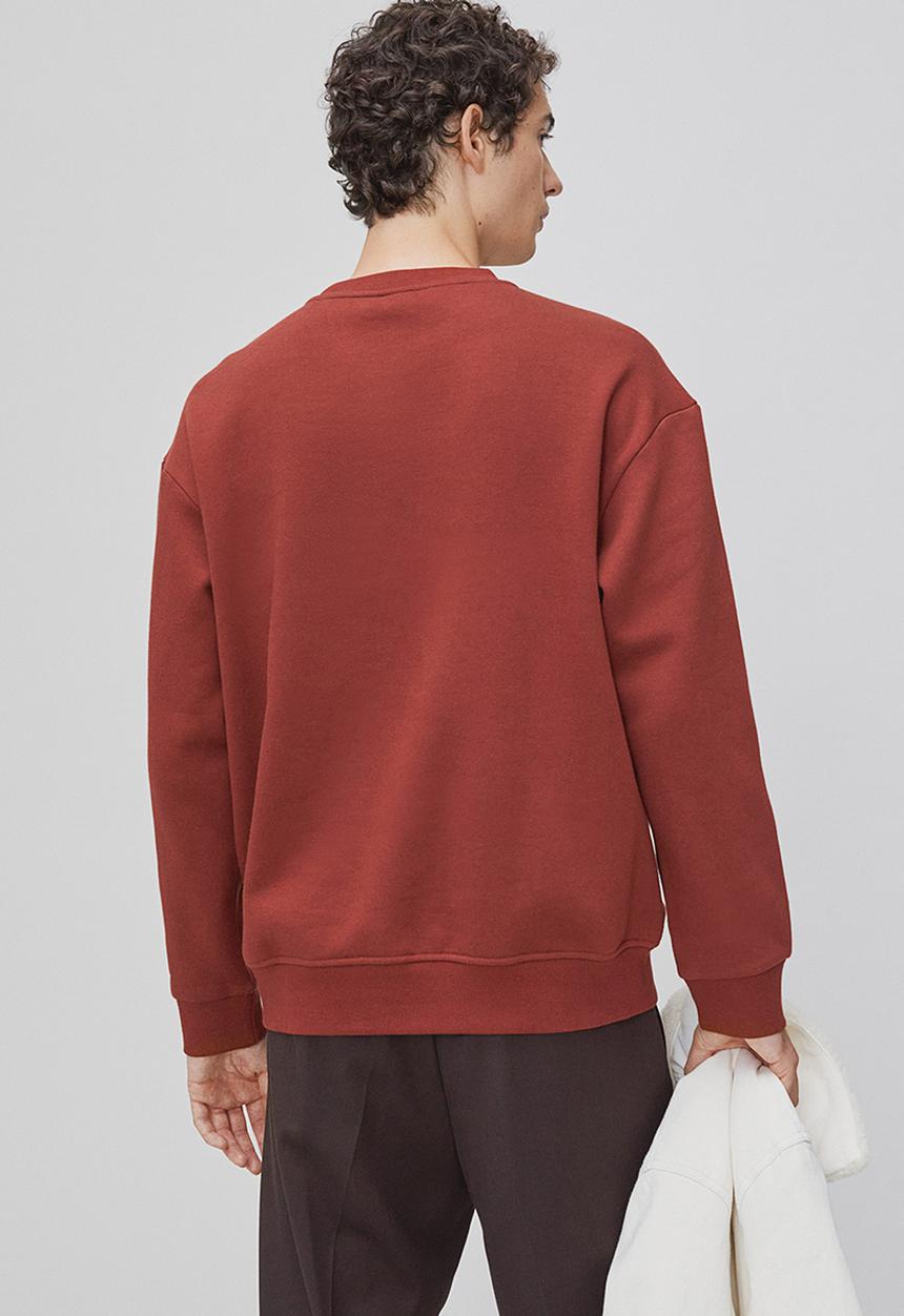 H&M - Relaxed fit appliquéd sweatshirt - red/aeuphorie