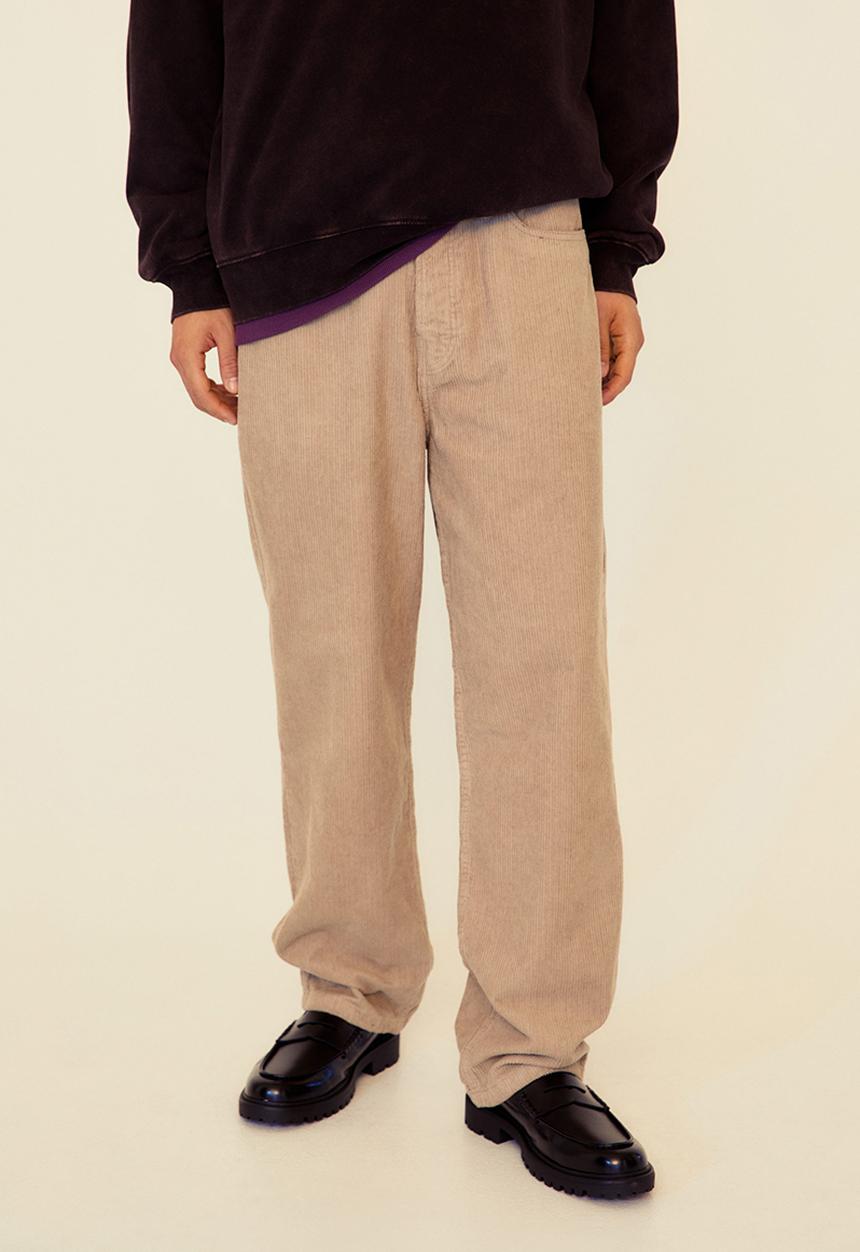H&M - Loose fit corduroy trousers - beige