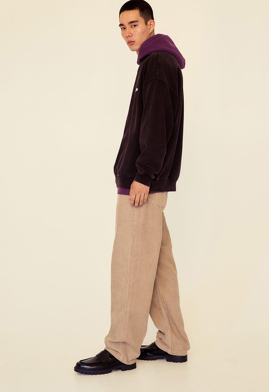 H&M - Loose fit corduroy trousers - beige