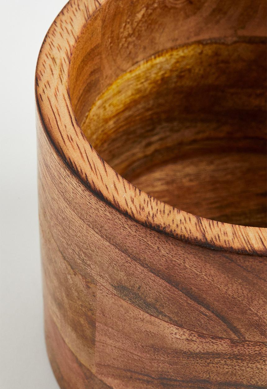 H&M - Small wooden plant pot - brown