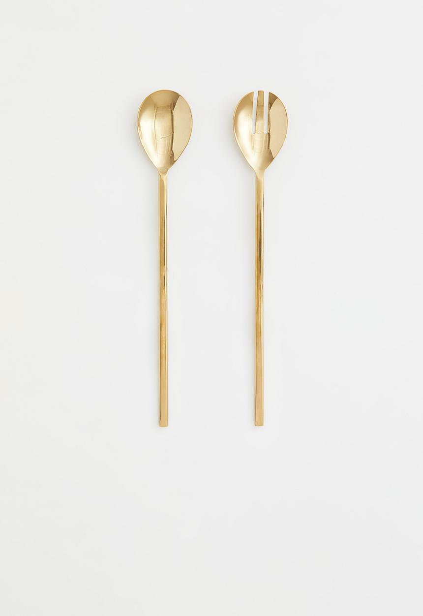 H&M - Metal salad servers - gold