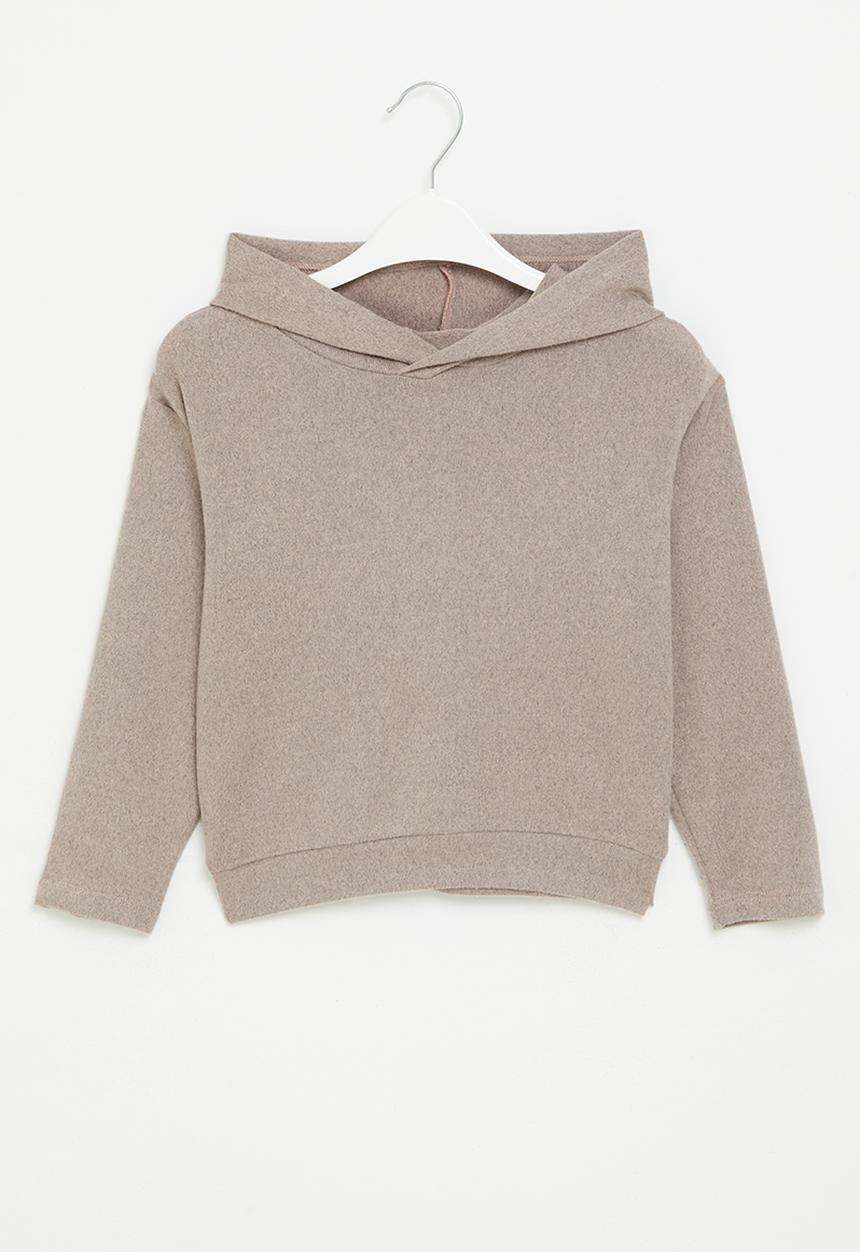 Superbalist - Girls soft touch hoodie - brown