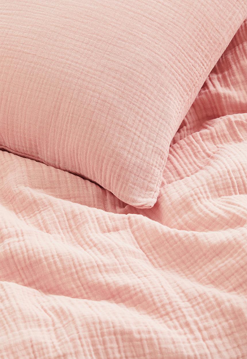 H&M - Muslin single duvet cover set - pink