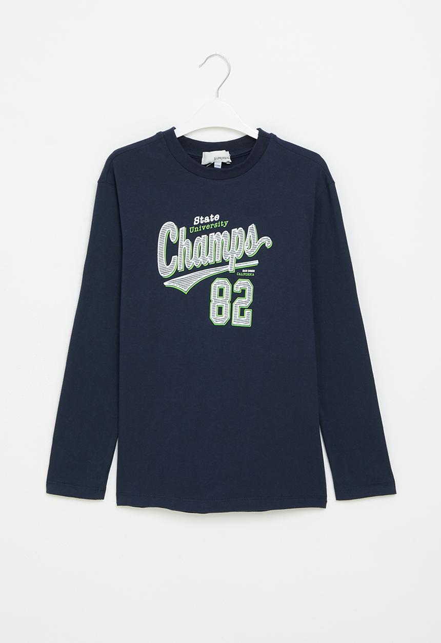 Superbalist - Boys graphic l/s tee - navy 