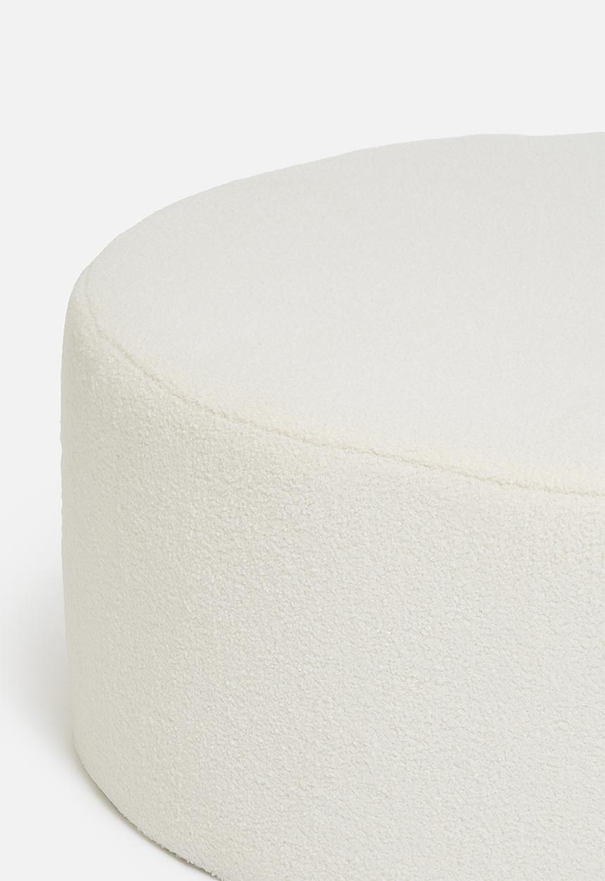 Sixth Floor - Husk sherpa ottoman - white