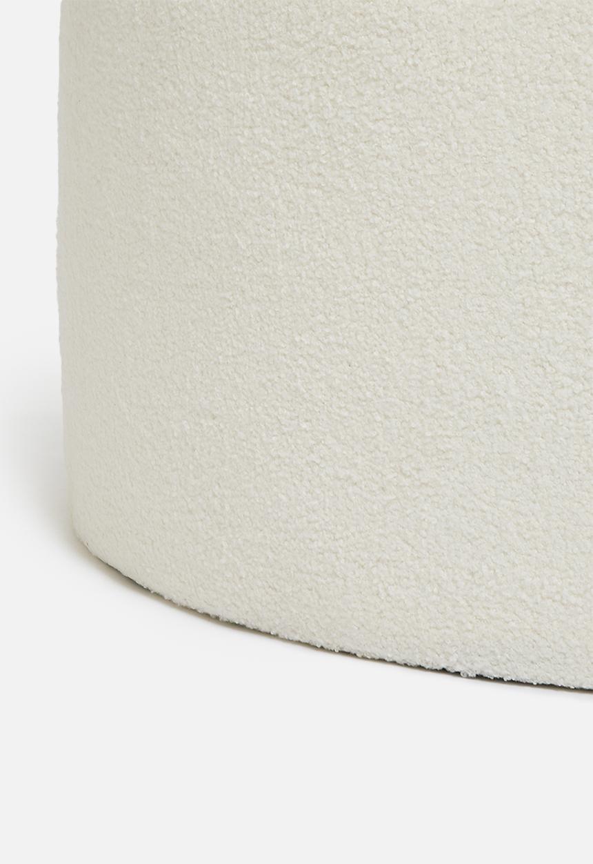 Sixth Floor - Husk sherpa ottoman - white
