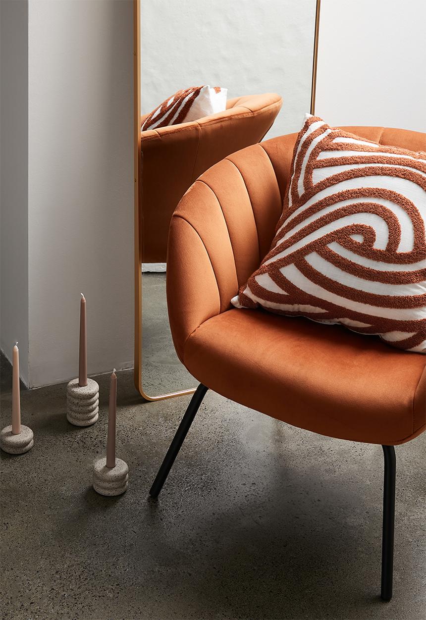 Sixth Floor - Maze cushion cover- rust