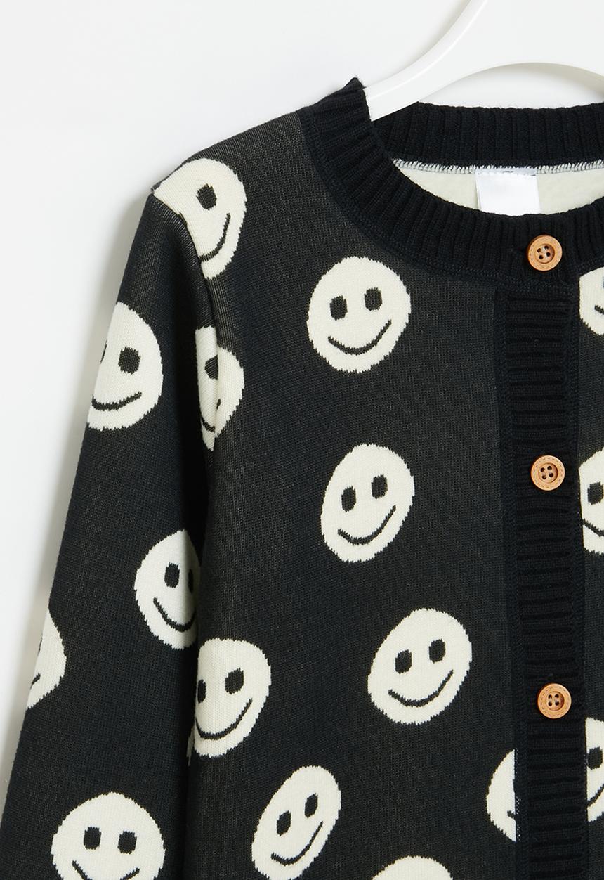 Pop Candy - Smiley cardigan - black