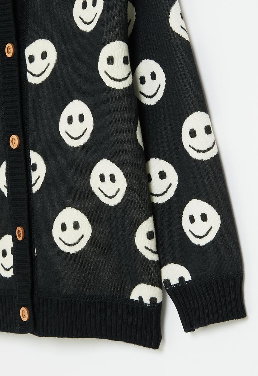 Pop Candy - Smiley cardigan - black
