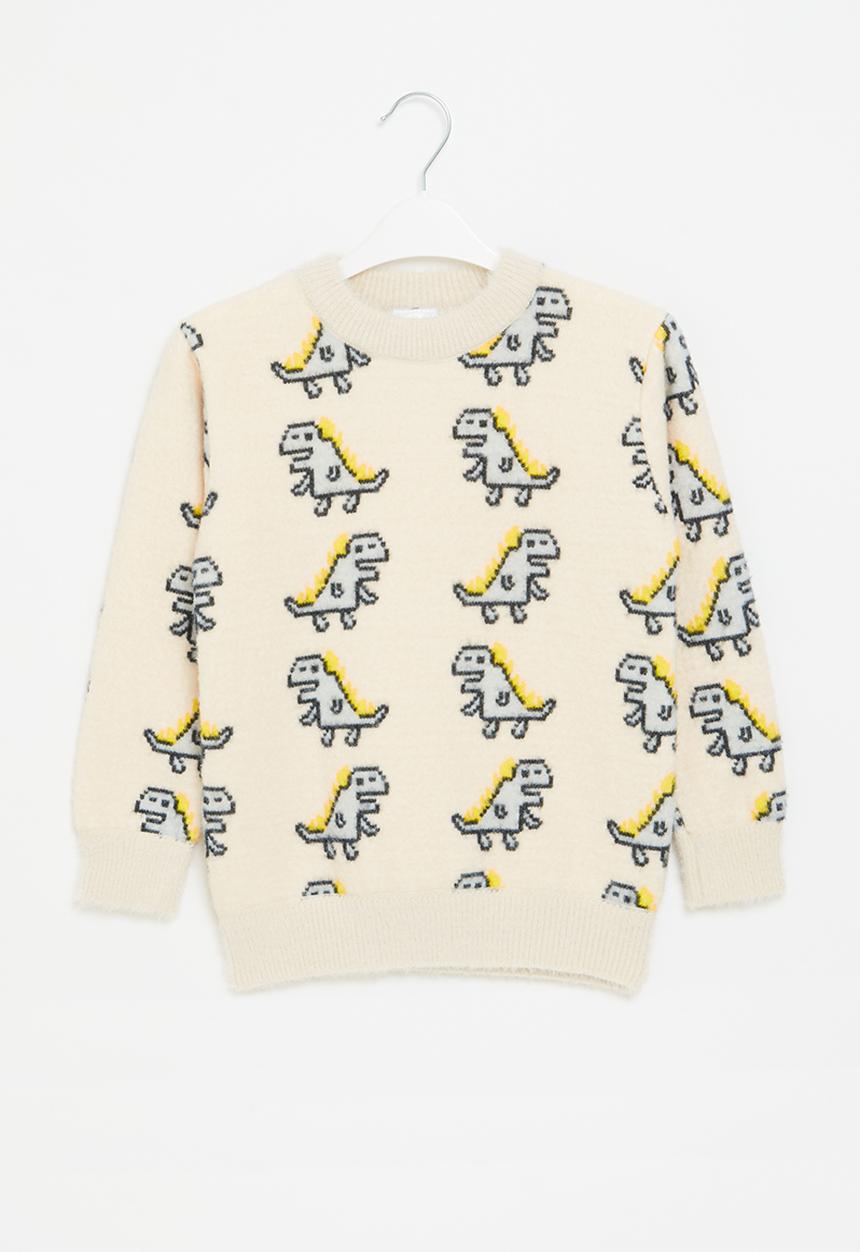 Pop Candy - Dino jersey - ecru