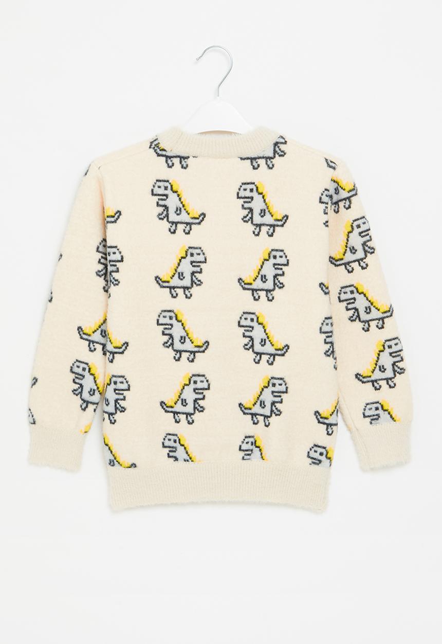Pop Candy - Dino jersey - ecru