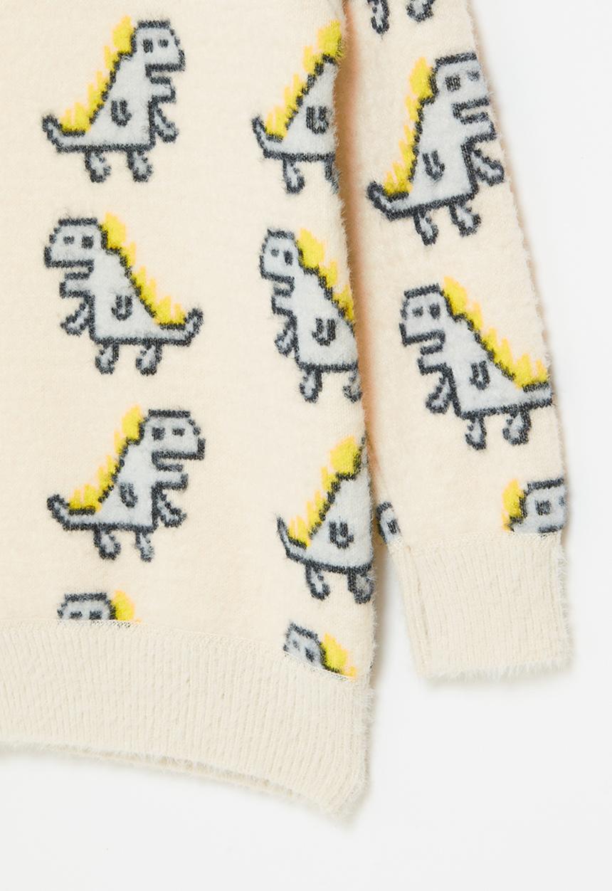 Pop Candy - Dino jersey - ecru