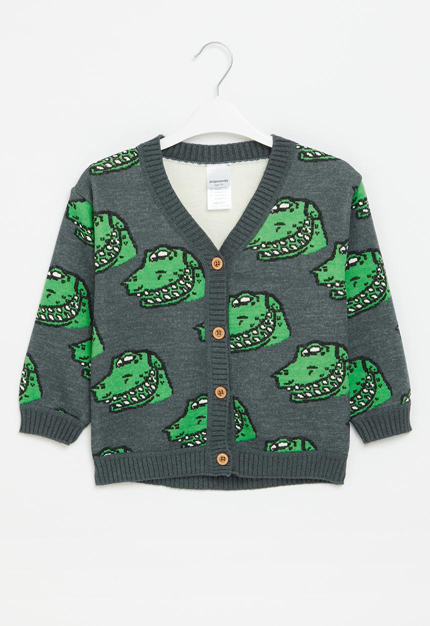 Pop Candy - Dino cardigan - grey