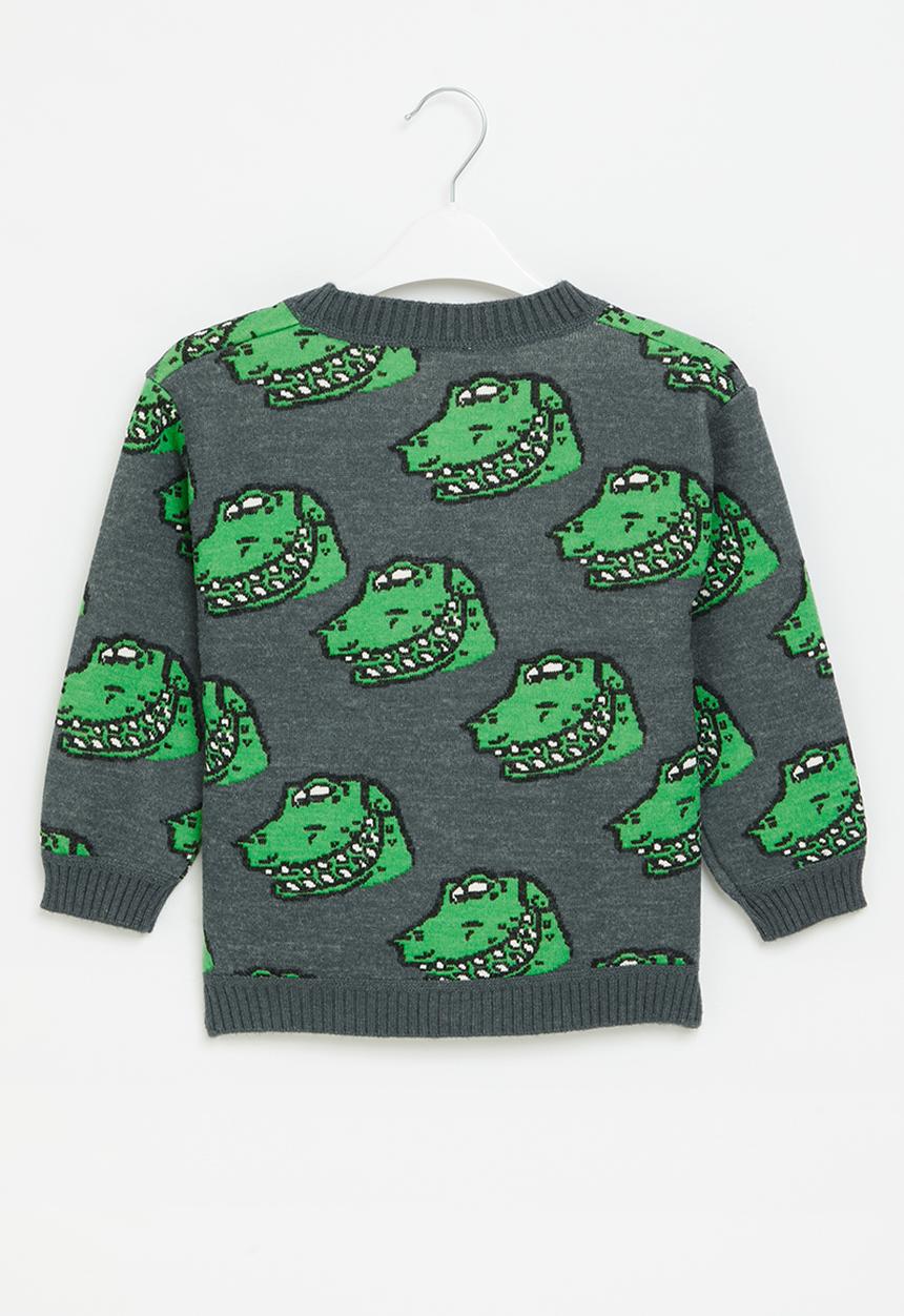Pop Candy - Dino cardigan - grey