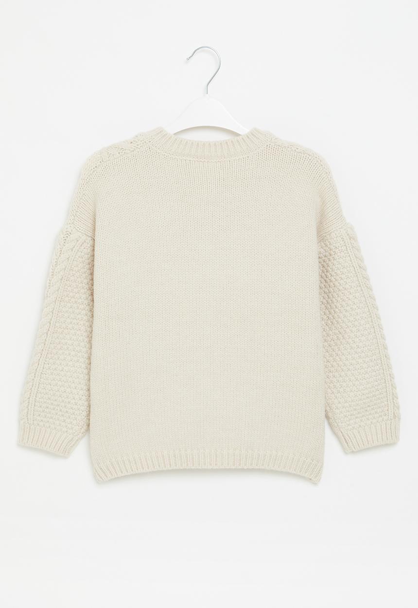 Pop Candy - Cable knit cardigan - off white