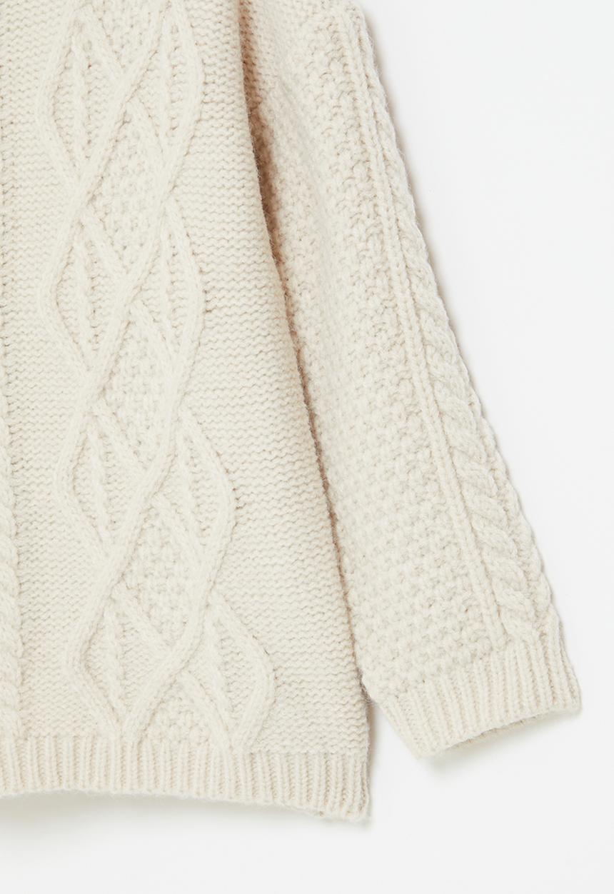 Pop Candy - Cable knit cardigan - off white