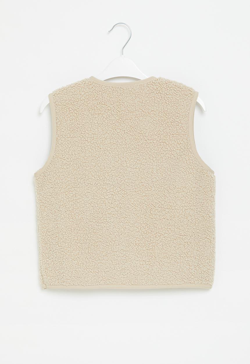 Pop Candy - Sherpa gilet - stone