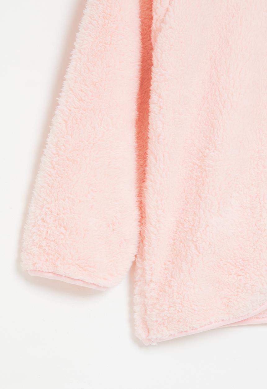 Pop Candy - Girls teddy hooded jacket - pink